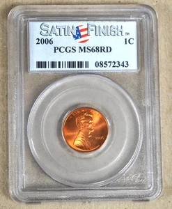 2006 SATIN FINISH LINCOLN CENT PCGS MS68RD (SP68RD) 572343 - Picture 1 of 2