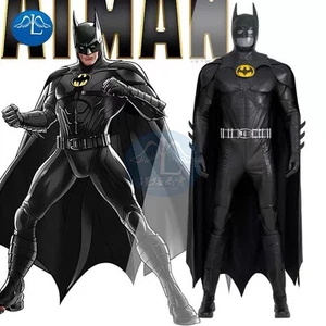 Michael Keaton Batman Disfraz Conjunto Hombres Halloween Capa Máscara Zapatos Nuevo - Imagen 1 de 13