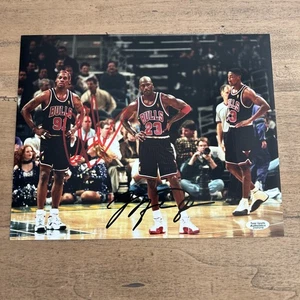 Michael Jordan & Dennis Rodman Signed Chicago Bulls 8x10” Photo NBA GOATS w/COA - Picture 1 of 4