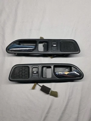 1997–2001 Honda Prelude OEM Interior Door Handle Set L R w/ Tweeter Trim Pair - Image 1 of 4