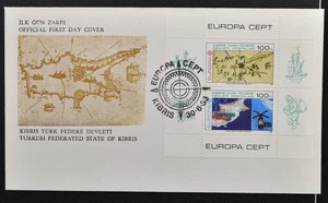 Northern CYPRUS 1983 Motiv SPACE, Ship, Islands, nice Sheet on Cover/FDC, Turkey - Picture 1 of 2