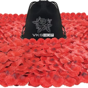4500 Pack Dark Red Rose Petals,Artificial Roses Flower Petals for - Picture 1 of 7