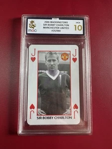CARTOLINA SIR BOBBY CHARLTON 2006 LEGGENDA DEL CALCIO MANCHESTER UNITED GEM MINT 10 - Foto 1 di 2