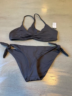 NEW black strappy   L  SPACE  two piece swimsuit bikini size small - Image 1 of 2