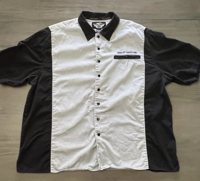 Camisa Harley Davidson Botón Bolsillo Un Lado en el Pecho Negra Gris 3XL Envío Gratis Foto 1 de 4
