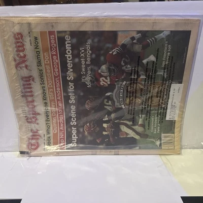 The Sporting News 23 de enero 1982 Super Bowl XVI / Barclay anuncio de cigarrillo en la parte posterior Foto 1 de 2