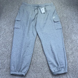 NEW Nike Sportswear Club Fleece Cargo Pants Mens Oversized 2XL XXL (42x30) Gray - Picture 1 of 15