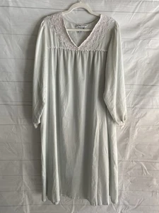 OSCAR DE LA RENTA Women's Large Satin Cream Nightgowns Vintage # - Picture 1 of 6