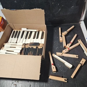 61 Antique short Pump Organ KEYS piano crafts - Picture 1 of 8