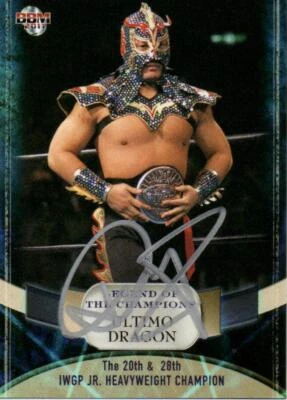 Tarjeta coleccionable firmada por Ultimo Dragon NJPW campeón IWGP BBM 2011 WWE WCW luchador 1 Foto 1 de 4