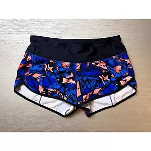 Lululemon Sportshorts Größe 4 blau/schwarz/orange/pink Damen EUC 2,5" - Bild 1 von 5