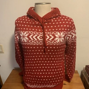 Men’s American Eagle Fair Isle Pull Over Hoodie Sweater Size Large Tall - Picture 1 of 3