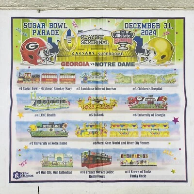 2024 2025 Sugar Bowl Parade Times Picayune Newspaper Pullout Notre Dame Irish - Image 1 of 4