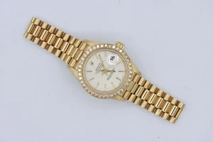 Rolex Datejust 69178 Silver Stick Dial President 18K Diamond Bezel Circa 1995 - Picture 1 of 9