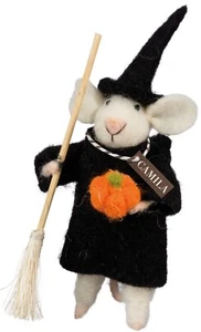 Primitivos de Kathy Ratón Brujo Cria de Fieltro Camila Adorno de Halloween Bruja - Imagen 1 de 1