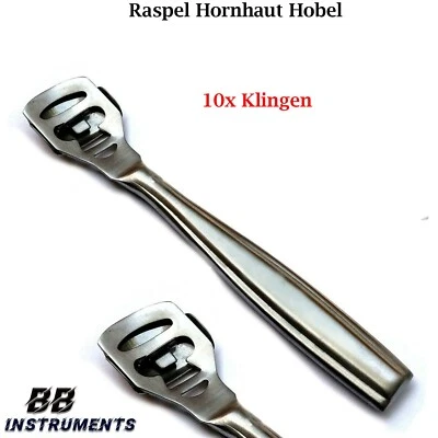 Hornhautentferner Hornhauthobel Fußrasierer mit 10 Solingen edelstahl Neu