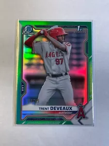 Trent Deveaux 2021 Bowman Chrome Prospect GREEN Refractor #ed /99 Angels #BCP-94 - Picture 1 of 2