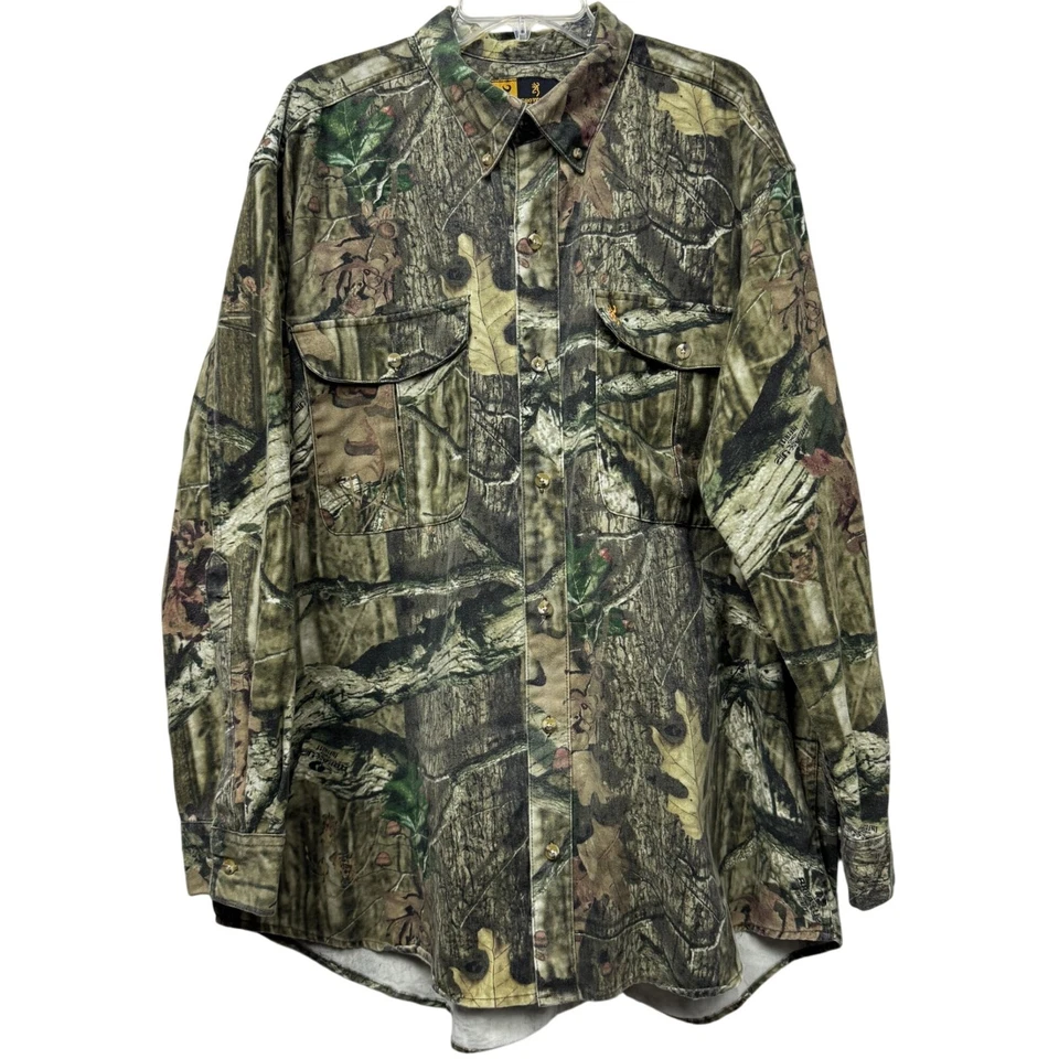 Browning Mossy Oak Break Up Infinity Long Sleeve Button-Up Camouflage Shirt 2XL - Image 1 of 4