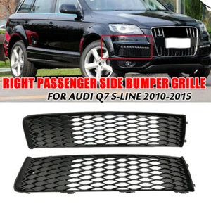 Pair Front Bumper Grille Cover for AUDI Q7 S-Line 2010-2015 Left Right Honeycomb - Picture 1 of 7