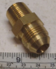 Brass 37 degree Flared fitting for copper tubing 1/2" tube OD x 3/8" NPT Male