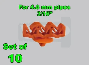Set of 10 Triple Brake Fuel Line Pipe Mounting Holder Clips 4,8-8,0mm 3/16” 5/16 - Picture 1 of 1