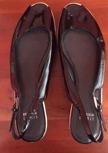 Damen-Sandalen 8 1/2 Stuart Weitzman schwarz Lackleder - Bild 1 von 12
