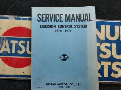 Manual de fábrica de emisiones Datsun 70-71 510 521 Roadster 1600 2000 U20 L16 R  Foto 1 de 4