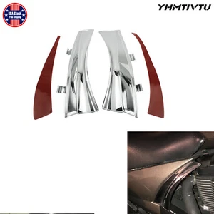 Chrome Saddle Heat Shield Air Deflector Fit For Victory Cross Roads 2010-2016 - Foto 1 di 7