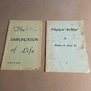 Simplification Of Life 1950 Rely To “be Wise” 1954 Pamphlets - Picture 1 of 2