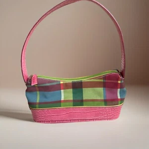 Tommy Hilfiger Y2K Madras Bolso de Hombro con Asa Superior a Cuadros Cartera Bolso de Mano Preppy De Colección - Imagen 1 de 9