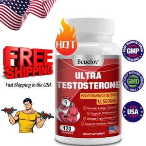 Testosterona Booster Super Anabólica Testosterona Fuerza Muscular Aumento de Peso Tapas - Imagen 1 de 11
