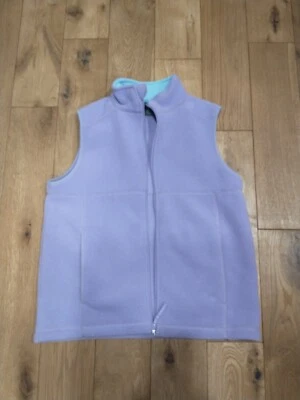 LL BEAN Light Purple Fleece Vest Kids Large 14/16 Full Zip Up Pockets - Image 1 of 4