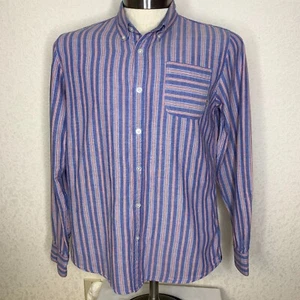 Element Skateboard Men's Shirt XL Stripe Long Sleeve Button Up - Picture 1 of 7