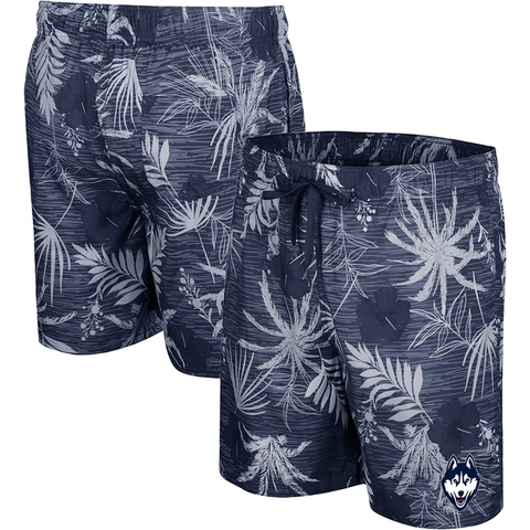 Men's Colosseum Navy UConn Huskies What Else is New Swim Shorts Cover