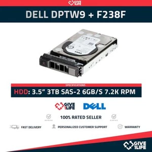 DELL DPTW9 3.5" 3TB SAS-2 6GB/s 7.2K + CADDY F238F - Photo 1/6
