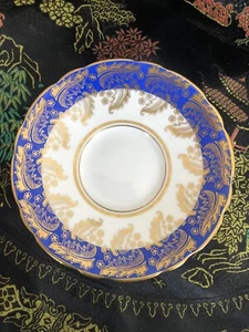 Royal stafford  Bone china saucer ONLY cobalt blue and gold trim - Picture 1 of 4