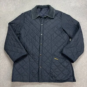 Barbour Jacket Adult Medium Blue Quilted Country Field Hunting Coat Mens - Picture 1 of 9
