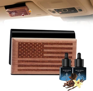 Auto Lufterfrischer für Männer - 90+ Tage langlebig - Holz Auto Freshener mit Ambe - Bild 1 von 12