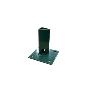 1 PZ SUPPORTO CON PIASTRA PER PALO A "T" PLASTIFICATO 30X30X3 DA TASSELLARE - Foto 1 di 1