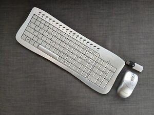 Brushed Aluminium Metal Wireless Keyboard and Mouse USB Advent Windows