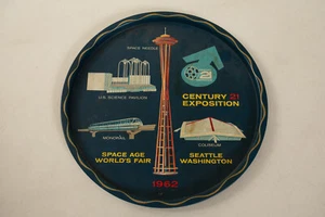 Century 21 Exposition Tray Seattle 1962 (R2R/JSF6) Washington Space Needle Metal - Bild 1 von 6