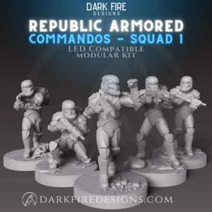 PICK ONE Republic Clone Commando Resin 3d printed 1:46 Star Wars Legion Scale - Picture 1 of 1