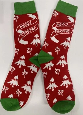 Calcetines de Navidad talla única 5-10 rojo/blanco/verde Feliz Navidad Foto 1 de 3