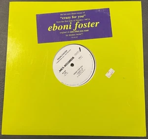 Eboni Foster-- Crazy For You-- PROMO SINGLE Vinyl Record Album EX/EX - Picture 1 of 4