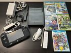 Wii U Console Black 32gb W/games Smash Super Mario Tested Works Gc