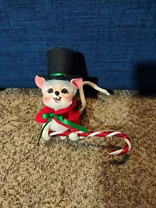 Vintage Annalee Weihnachten Sir Monte Maus hält Zuckerstange 7" 770201 - Bild 1 von 5