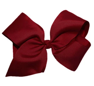 WD2U Girls Large 6" Grosgrain Knotted Boutique Hair Bow Alligator Clip - Picture 1 of 60