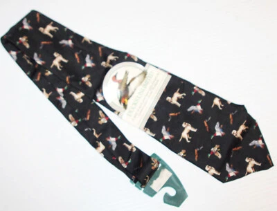 NWT Ducks Unlimited Decoy Hunter Men Necktie Tie Designer 52" Yellow Lab Dog - Image 1 of 4