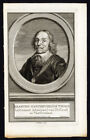 Antique Portrait Print-MAARTEN HARPERTSZOON TROMP-ADMIRAL-Houbraken-c.1760
