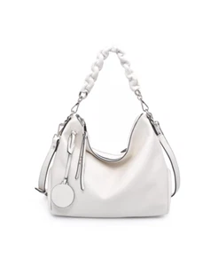 Bolso Hobo Bandolera Vegano Cuero Sintético Urban Expressions en Leche de Avena - NUEVO - Imagen 1 de 11